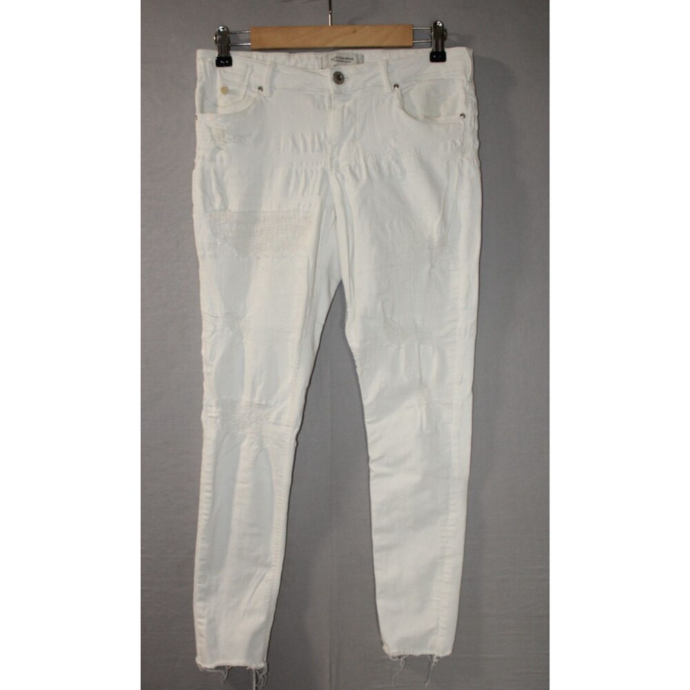Scotch & Soda Amsterdam Blauw Skinny White Distressed Jean Womens 30/28